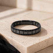 Maison Hematite & Genuine Leather Bracelet