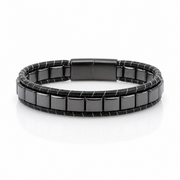 Maison Hematite & Genuine Leather Bracelet