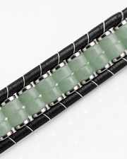 Vérone Green Aventurine & Leather Bracelet