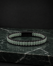 Vérone Green Aventurine & Leather Bracelet