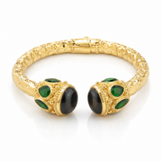 ÉLARA — Jonc en or orné de malachite sculpturale