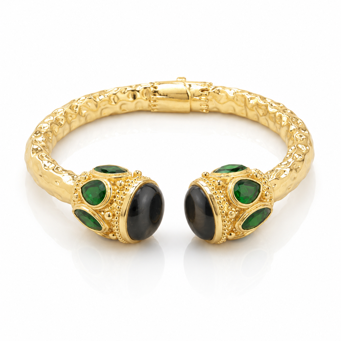 ÉLARA — Jonc en or orné de malachite sculpturale