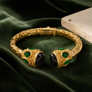 ÉLARA — Jonc en or orné de malachite sculpturale