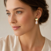 Gold Plated Baroque Pearl Earrings