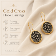 Gold Cross Earrings