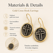 Gold Cross Earrings