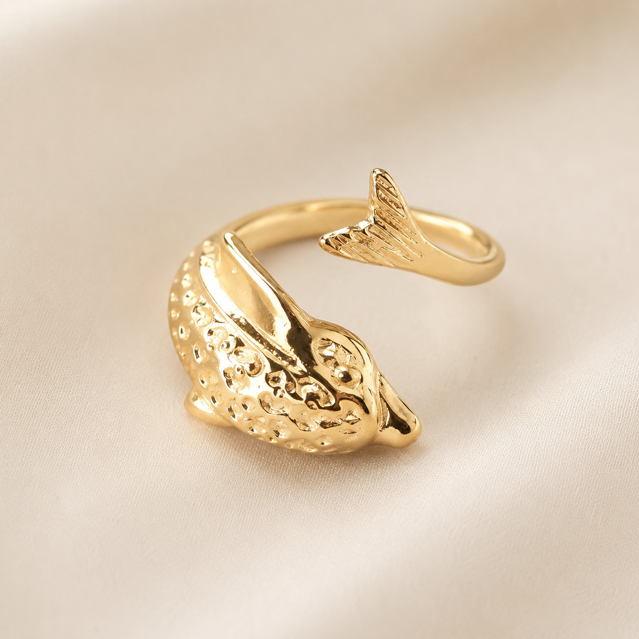 Minimal Gold Dolphin Ring