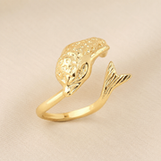 Minimal Gold Dolphin Ring