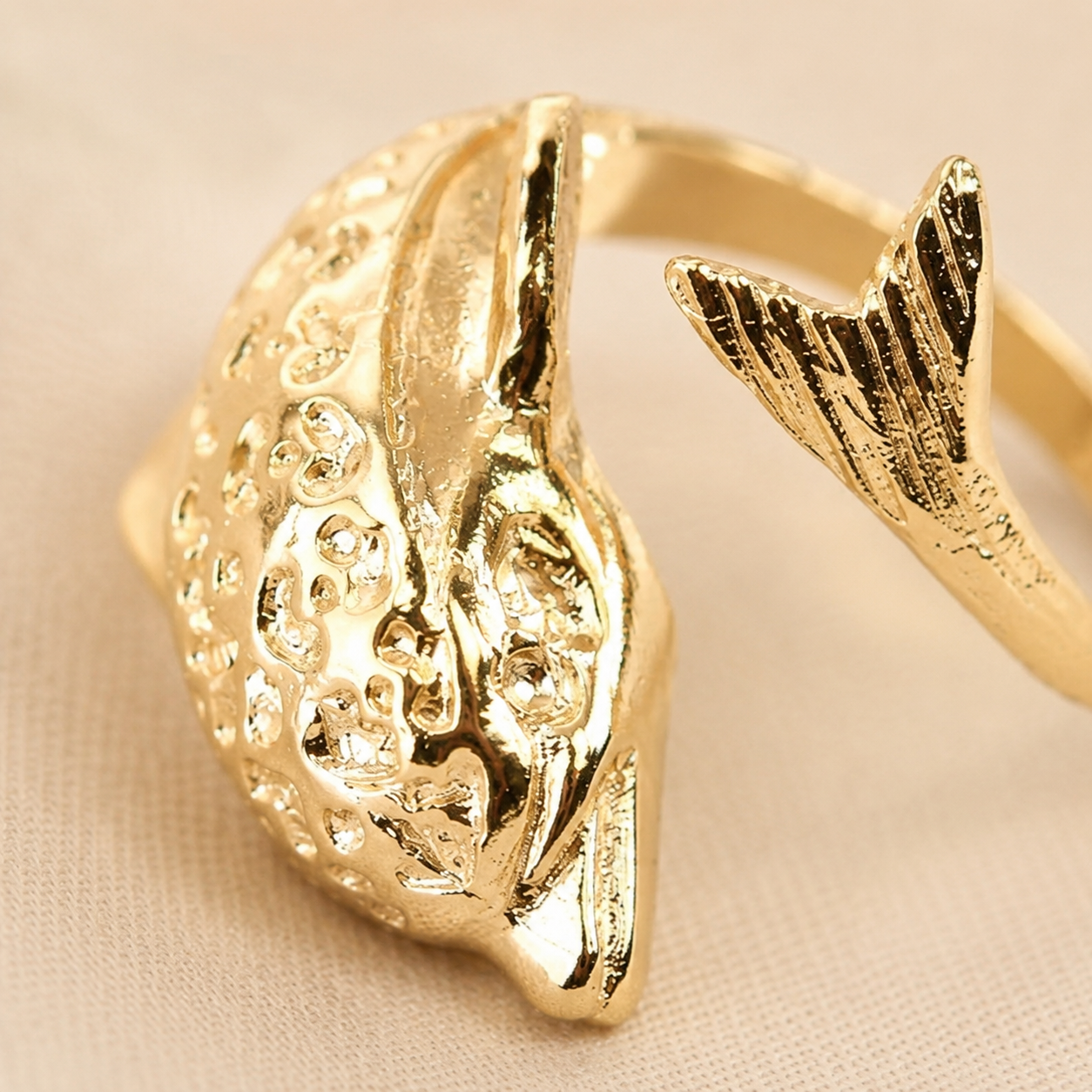 Minimal Gold Dolphin Ring