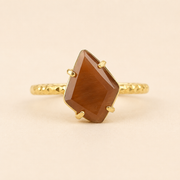 Red & Ivory & Purple Diamond Gold Ring