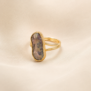 Black Pearl Minimal Ring in Gold(Freshwater Pearl)