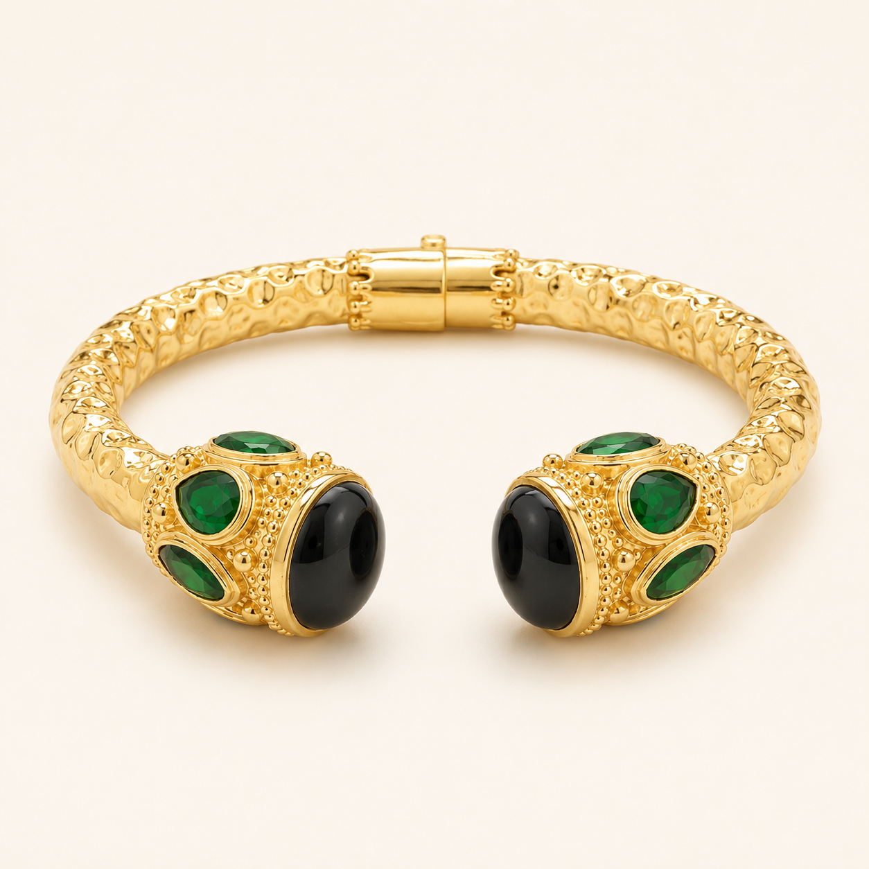 ÉLARA — Jonc en or orné de malachite sculpturale