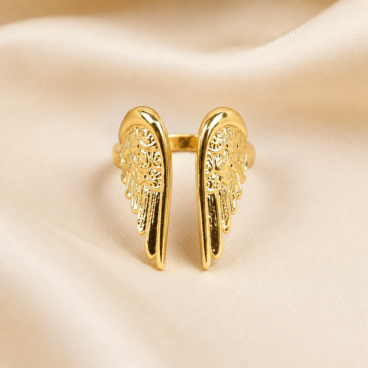 Gold Wing Feather Ring
