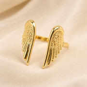 Gold Wing Feather Ring