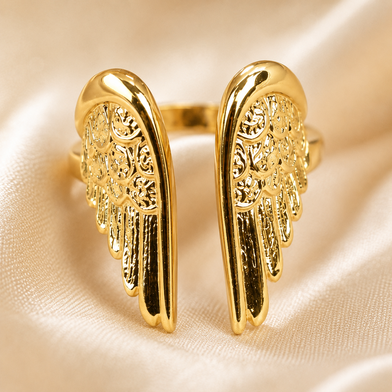 Gold Wing Feather Ring