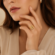 Gold Wing Feather Ring