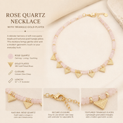 Agate Necklace with Triangle Gold Plates