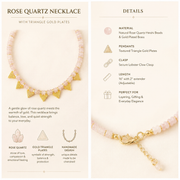 Agate Necklace with Triangle Gold Plates