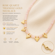 Agate Necklace with Triangle Gold Plates