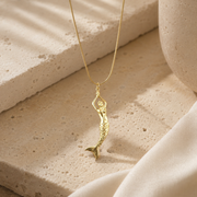 Mermaid Pendant Gold Necklace
