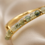 Minimal Adjustable Gold Bangles in Gemstones