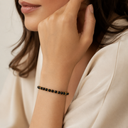 Minimal Adjustable Gold Bangles in Gemstones