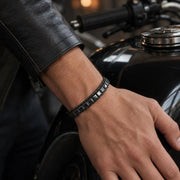 Maison Hematite & Genuine Leather Bracelet
