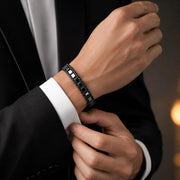 Maison Hematite & Genuine Leather Bracelet