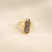 Black Pearl Minimal Ring in Gold(Freshwater Pearl)
