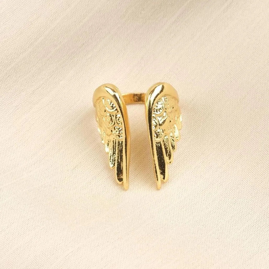 Gold Wing Feather Ring