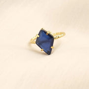 Red & Ivory & Purple Diamond Gold Ring