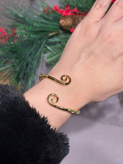Spiral Gold Cuff Bracelet — image 7