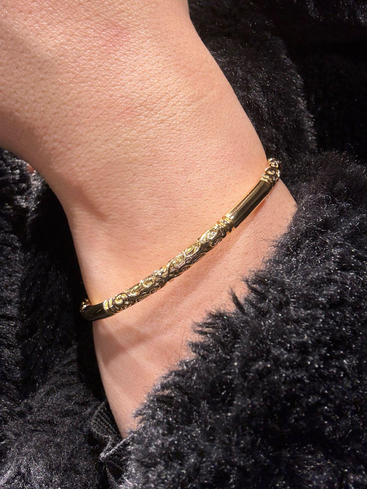 Spiral Gold Cuff Bracelet — image 6
