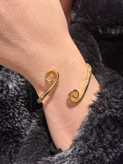 Spiral Gold Cuff Bracelet — image 4