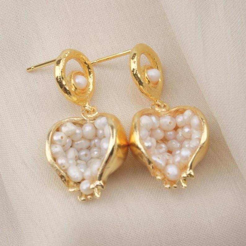 Pomegranate Jade Earrings – Vintage Style — image 7