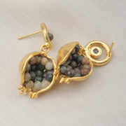 Pomegranate Jade Earrings – Vintage Style — image 8