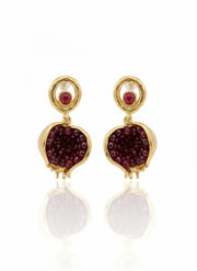 Pomegranate Jade Earrings – Vintage Style — image 1