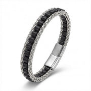 Black Onyx & Silver Chain Bracelet — image 3