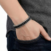 Black Onyx & Silver Chain Bracelet — image 5