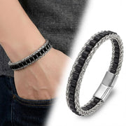 Black Onyx & Silver Chain Bracelet — image 2
