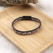 Amethyst Beaded Leather Bracelet — image 3