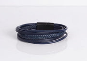 Navy Multi-Layer Leather Bracelet — image 1