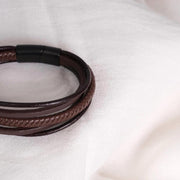 Brown Mixed Leather Bracelet — image 3
