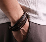 Brown Mixed Leather Bracelet — image 6