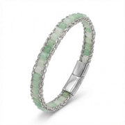 Green Aventurine Silver Beaded Bracelet — image 2