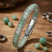 Green Aventurine Silver Beaded Bracelet — image 4