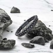 Matte Onyx & Tiger Eye Leather Bracelet — image 8