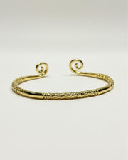 Spiral Gold Cuff Bracelet — image 2
