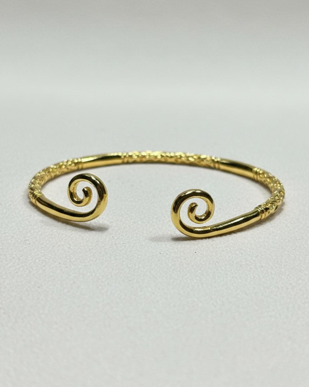 Spiral Gold Cuff Bracelet — image 1