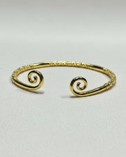 Spiral Gold Cuff Bracelet — image 1